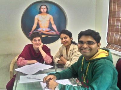 Dr Ankita Shirkande & Dr Abhijeet Shirkande- Lecture on Yoga & Ayurveda to Italian student Morena Rossetti, 26 Jan 2016.