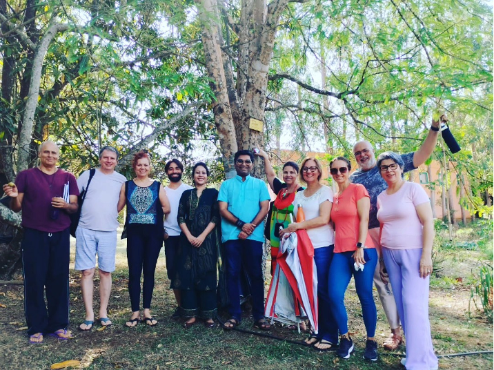 DR Abhijeet Shirkande and Dr ankita Shirkande Dr Jose Rugue led ayurved opd in Government Hospital dedicated for psychosocial care center - reference in Ayurveda and integrative practices - SMS Araguari. Brazil. 22 September 2023.