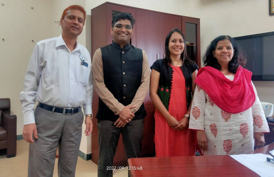 With the esteemed Dr. Neeta Mahesekar, Director of NEIAH, and Prof. Suvamoy Chakraborty, HOD of ENT at NEGRIM, Shillong – September 14, 2022.