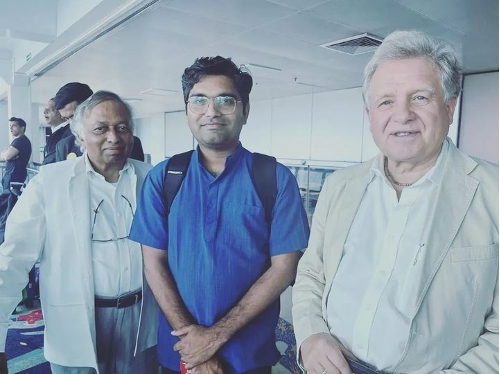 Dr. Abhijeet Shirkande and Dr. Ankita Shirkande with Padma Shri Rajesh Kotecha, Secretary of AYUSH and a role model in Ayurveda – Panjim, December 20, 2022.