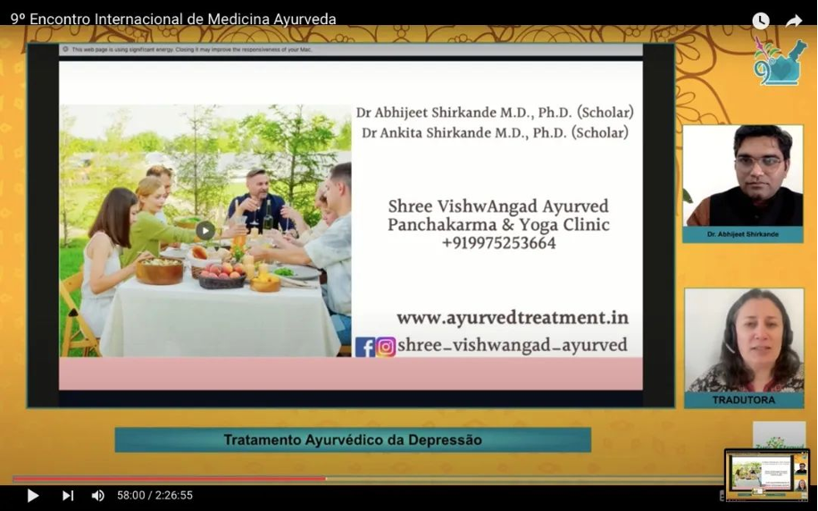 9th International Meeting of Ayurvedic Medicine organised by Associação Portuguesa de Medicina Ayurveda - AMAYUR. Vd. Abhijeet shared his insights and experiences regarding various Ayurvedic disorders – August 9, 2022.